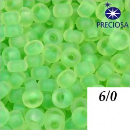 Rokajl Preciosa 6/0 zelená priehľadná NEON 10g (16007_6)